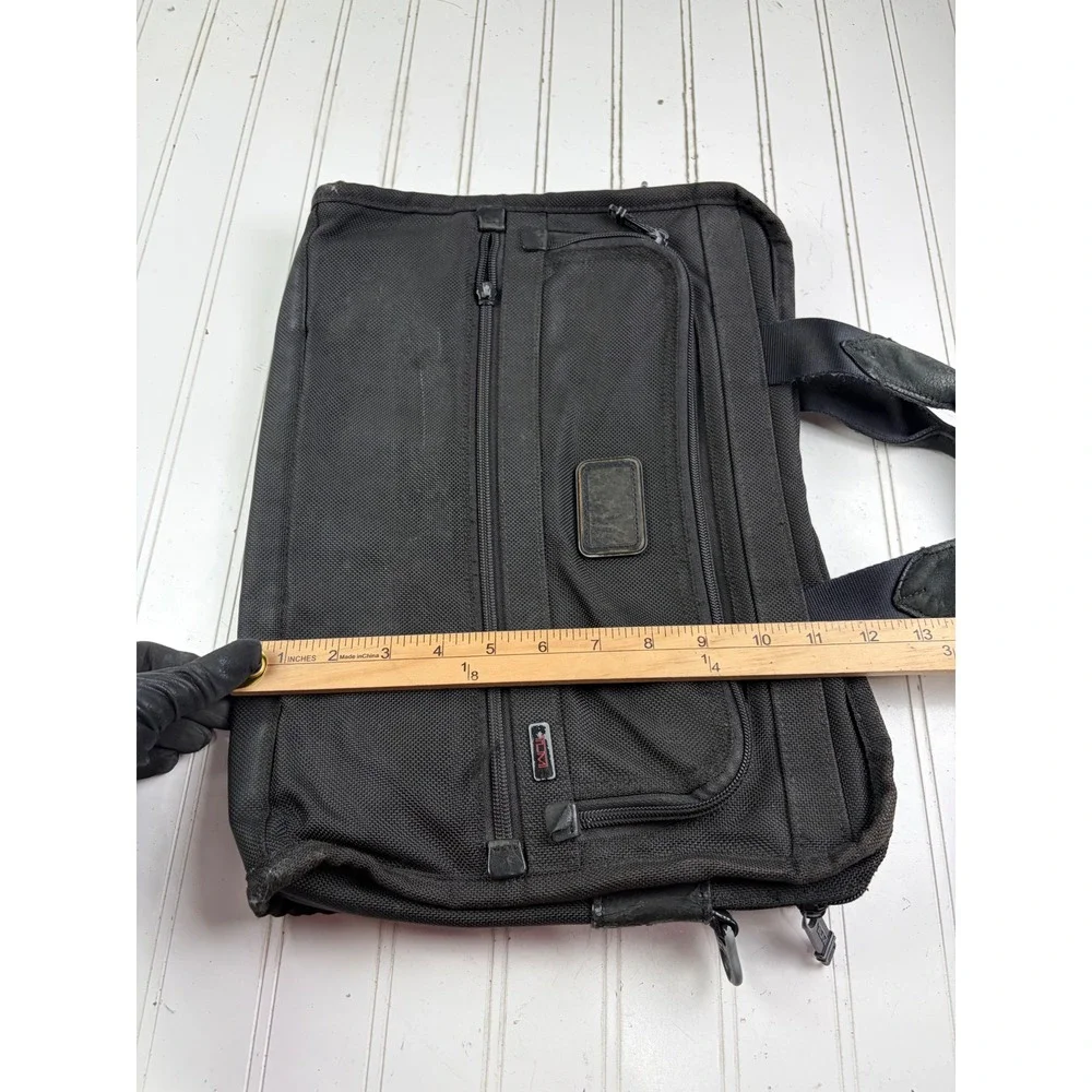 TUMI Alpha 2 Black Nylon Business Briefcase Laptop Travel Carry-On Messenger Bag